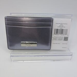 NWT Kate Spade Shimmering Silver Card Holder